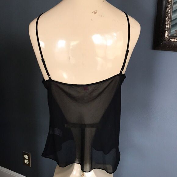 Vince Camuto sheer black sleeveless 2-pc top/tank - Picture 2 of 8